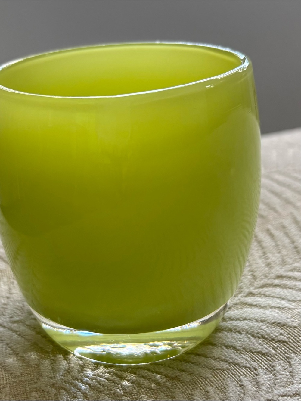 Beautiful light green Glassybaby